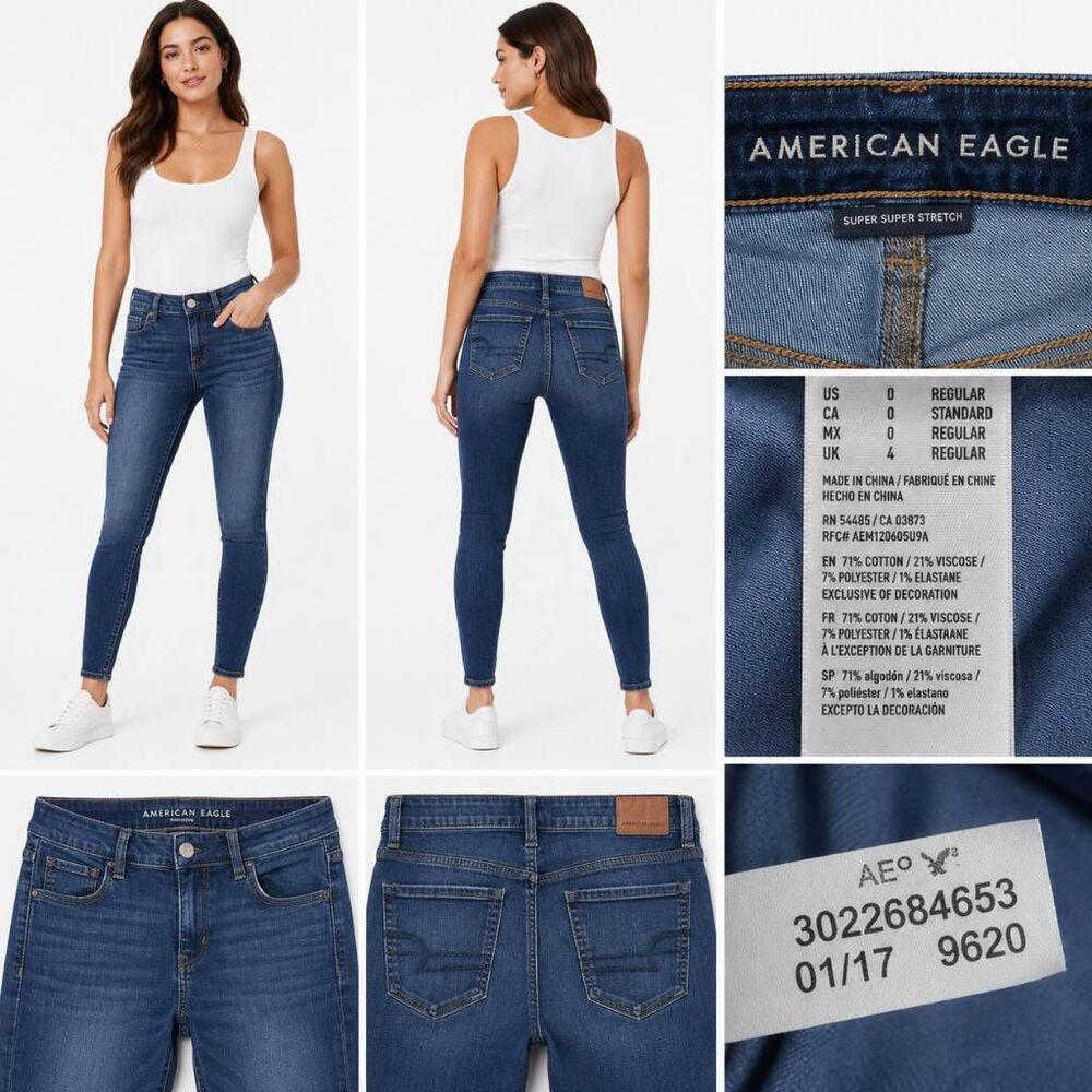 American Eagle Super Stretch Jegging Jeans Size 0 Regular